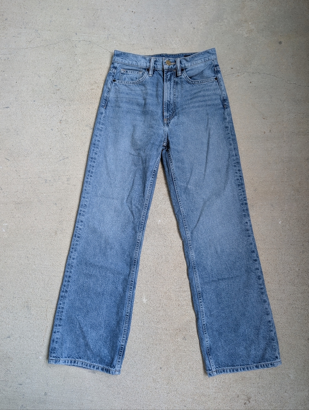 ALLSAINTS Relaxed Straight Leg Jeans In Vintage Blue